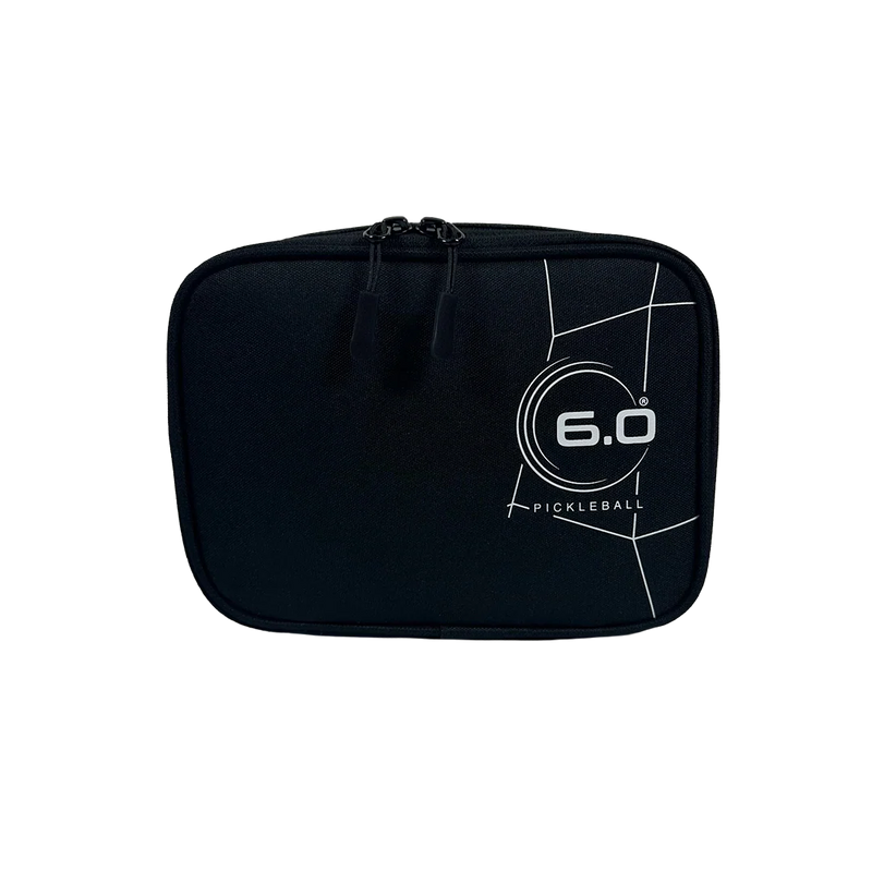 Black pickleball bag with '6.0' logo on a white background