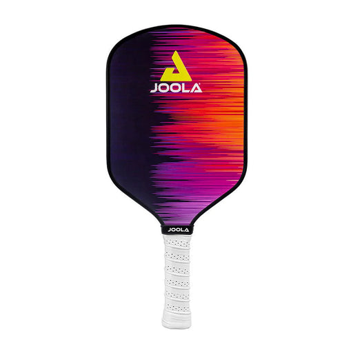 Colorful pickleball paddle with Joola branding on a white background