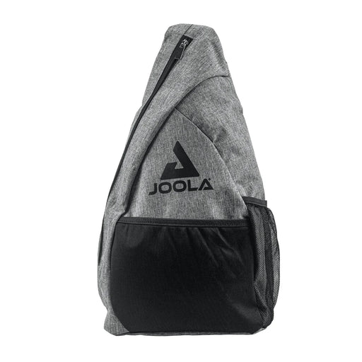 Gray and black sling bag with Joola logo on a white background