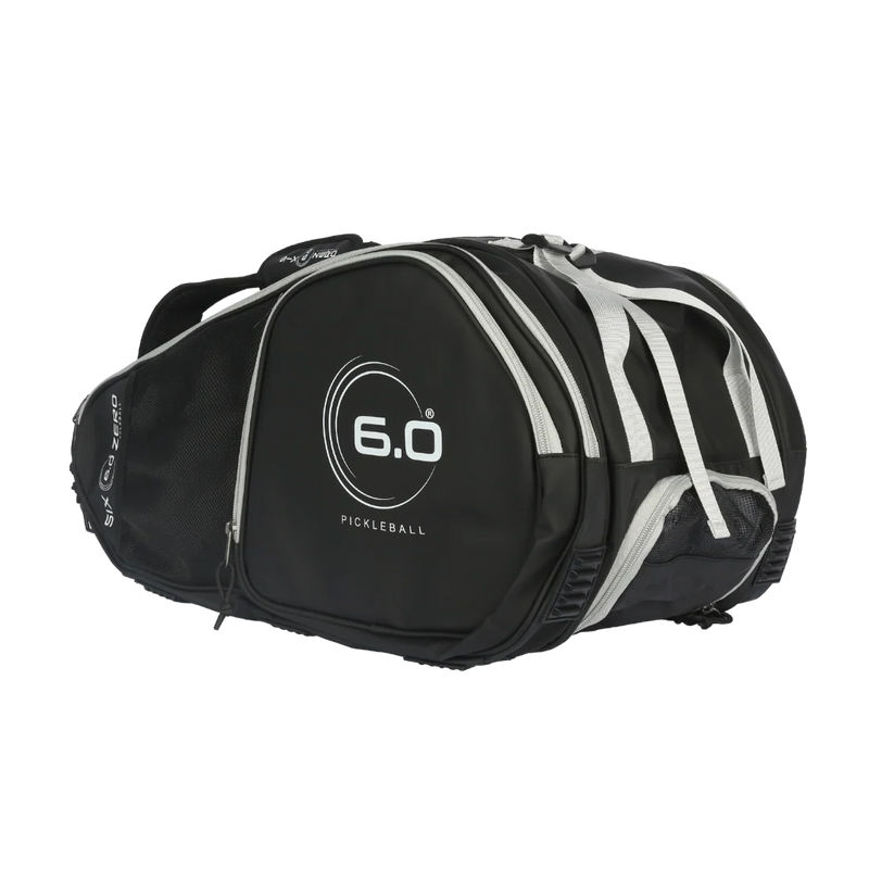 Black pickleball bag with '6.0' branding on a white background