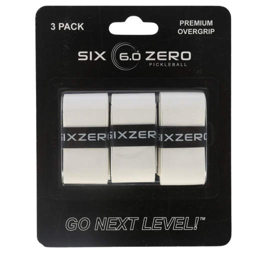 Pack of Six Zero pickleball overgrips with a black packaging.