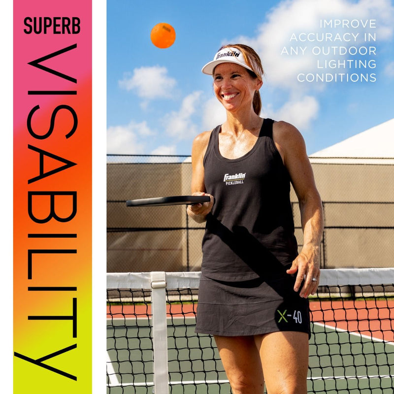 Franklin Pickleball X-40 Outdoor Ball - 3 Pack Lava Orange
