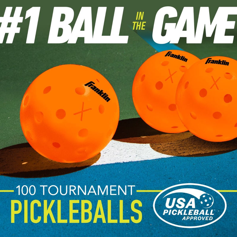 Franklin Pickleball X-40 Outdoor Ball - 3 Pack Lava Orange