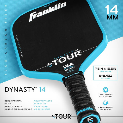 Franklin Sports F-TOUR Dynasty 14 pickleball paddle on a white background