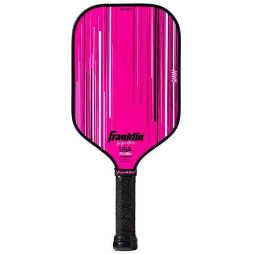 Pink pickleball paddle with Franklin Sports logo on a white background