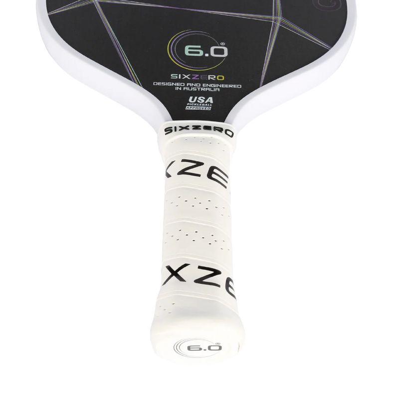 Sixzero 6.0 pickleball paddle on a white background