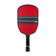 Red pickleball paddle with black handle and Joola branding on a white background