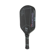 Black pickleball paddle with 'Diamond' branding on a white background