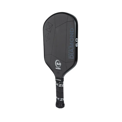 Black pickleball paddle with 'Diamond' branding on a white background