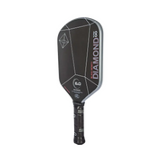Black pickleball paddle with 'Diamond' branding on a white background
