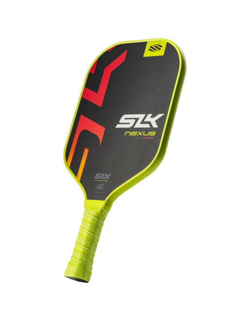 Pickleball paddle with SLK branding on a white background