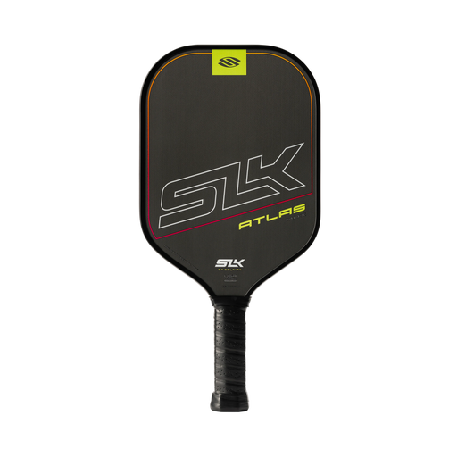 Black pickleball paddle with 'SLK' branding on a white background