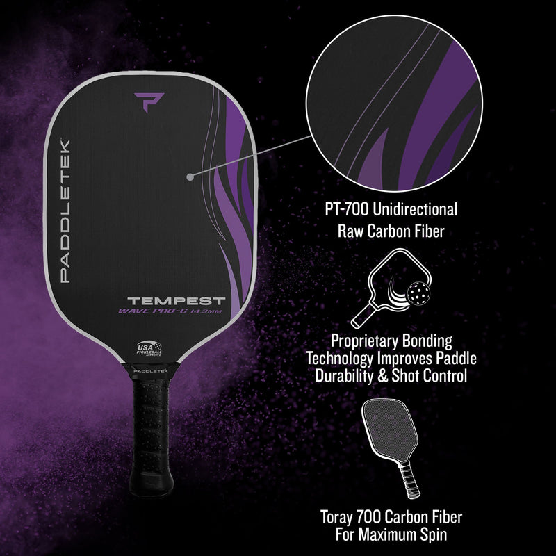 Paddletek Tempest Wave Pro-C 14.3mm Paddle - Aurora