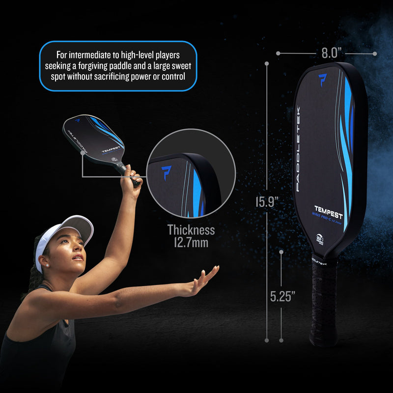 Paddletek Tempest Wave Pro-C 14.3mm Paddle - Riptide