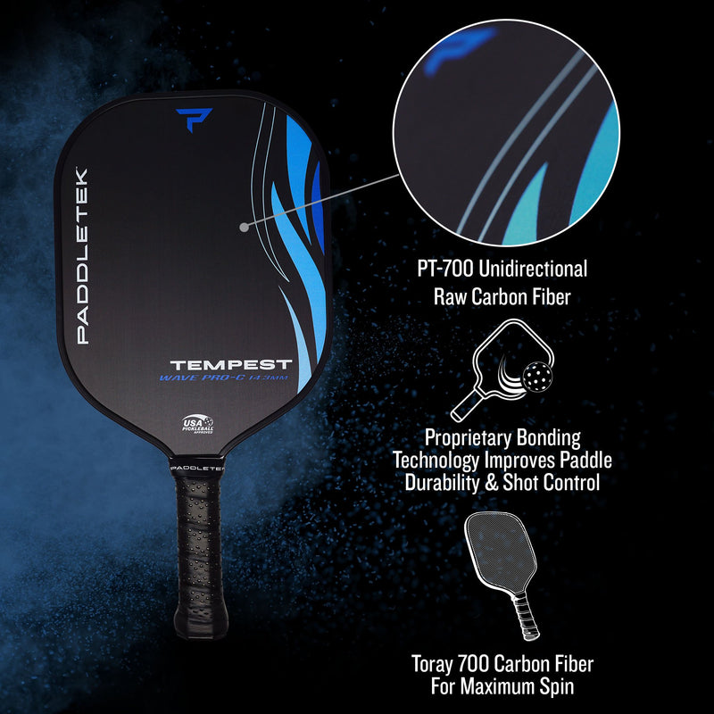 Paddletek Tempest Wave Pro-C 14.3mm Paddle - Riptide