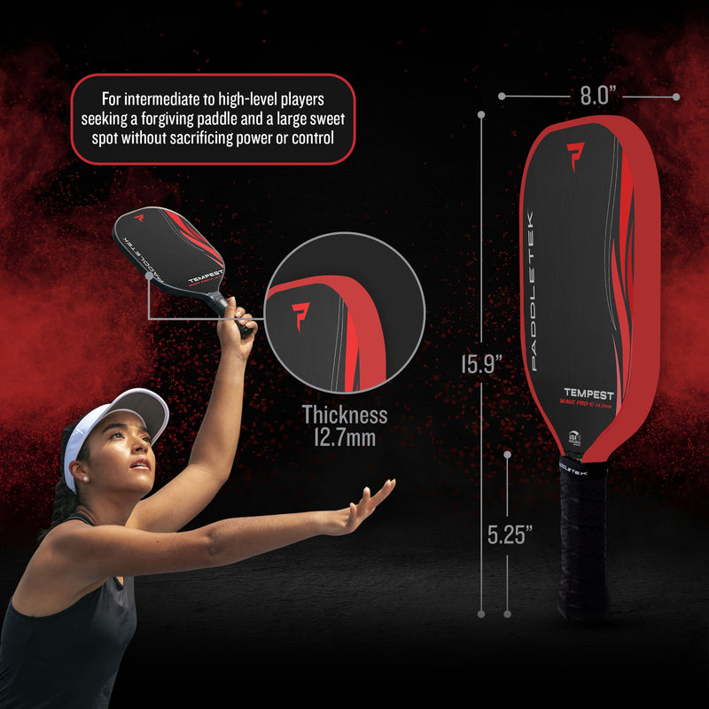 Paddletek Tempest Wave Pro-C 14.3mm Paddle - Wildfire