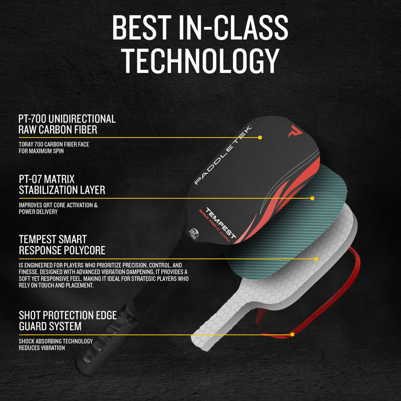 Paddletek Tempest Wave Pro-C 14.3mm Paddle - Wildfire