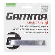 Gamma lead tape packaging with product details on a white background