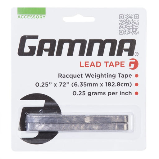 Gamma Lead Tape packaging with product details on a white background