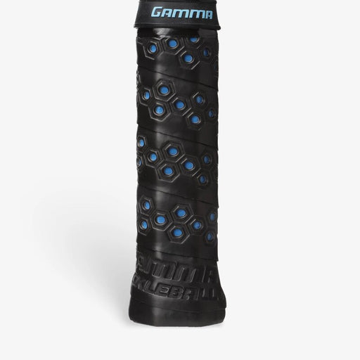 Black handlebar grip with blue accents and 'Gamma' branding on a white background