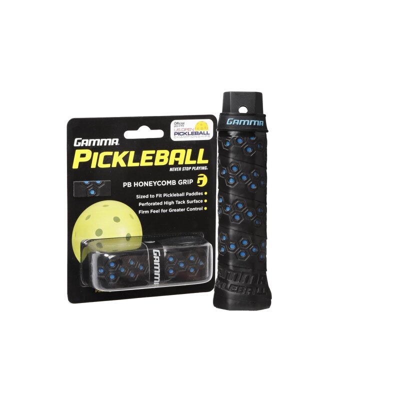 Pickleball paddle grip with packaging on a white background