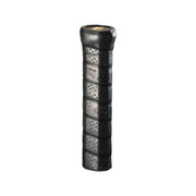 Black textured grip with brand logo on a white background