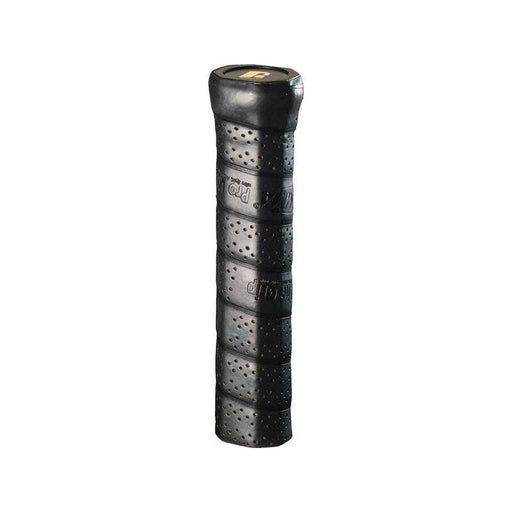 Black textured grip with brand logo on a white background
