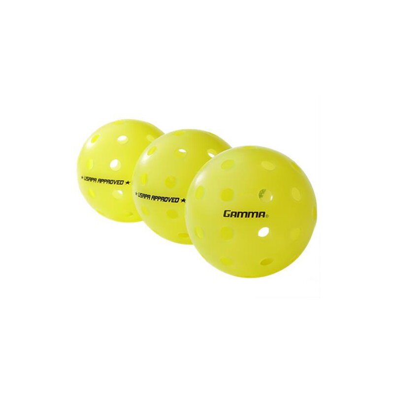 Gamma Pickleball Photon Outdoor Ball - 3 Pack Yellow