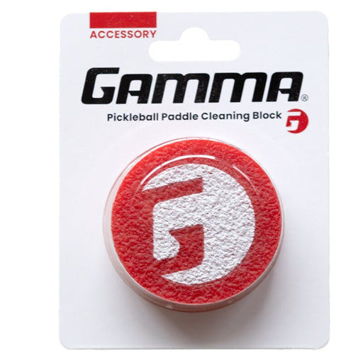 Gamma pickleball paddle cleaning block on packaging with visible brand logo.