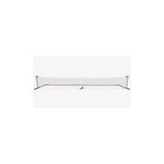 Portable tennis net on a white background