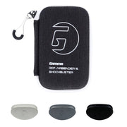 Black carrying case with Gamma Shockbuster logo and three attachments on a white background