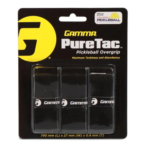 Packaging of Gamma PureTac pickleball overgrip on a white background