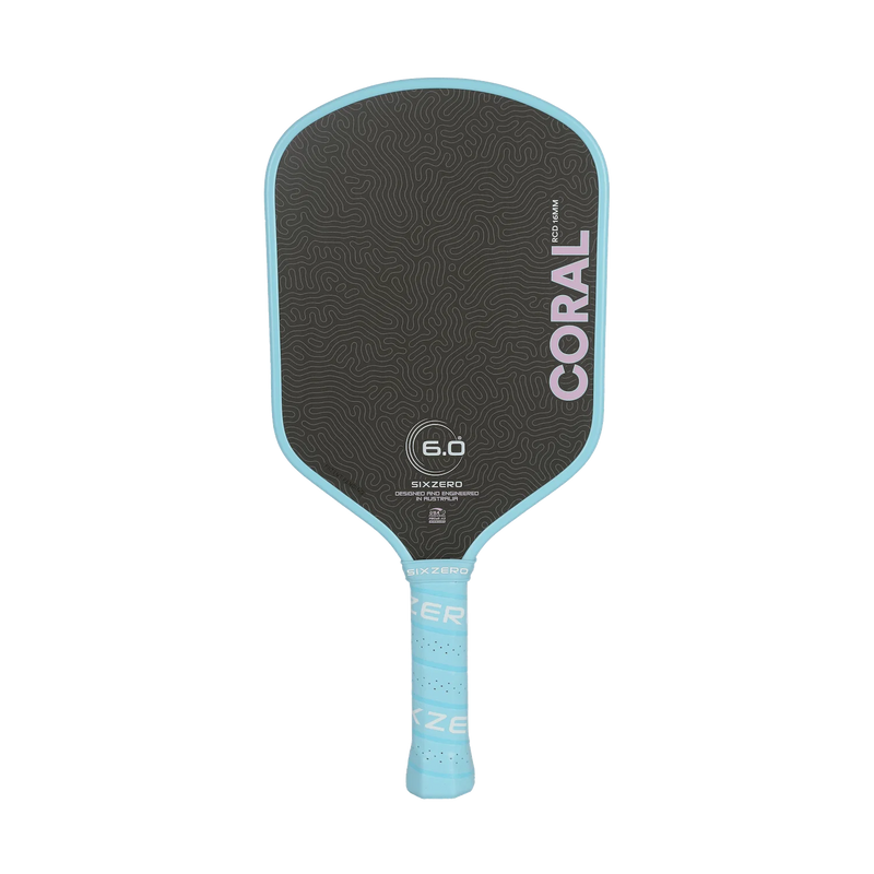 Six Zero Coral 16mm Lightweight Hybrid Paddle - Misty Blue