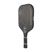 Pickleball paddle with 'Sapphire' and '6.0' branding on a white background