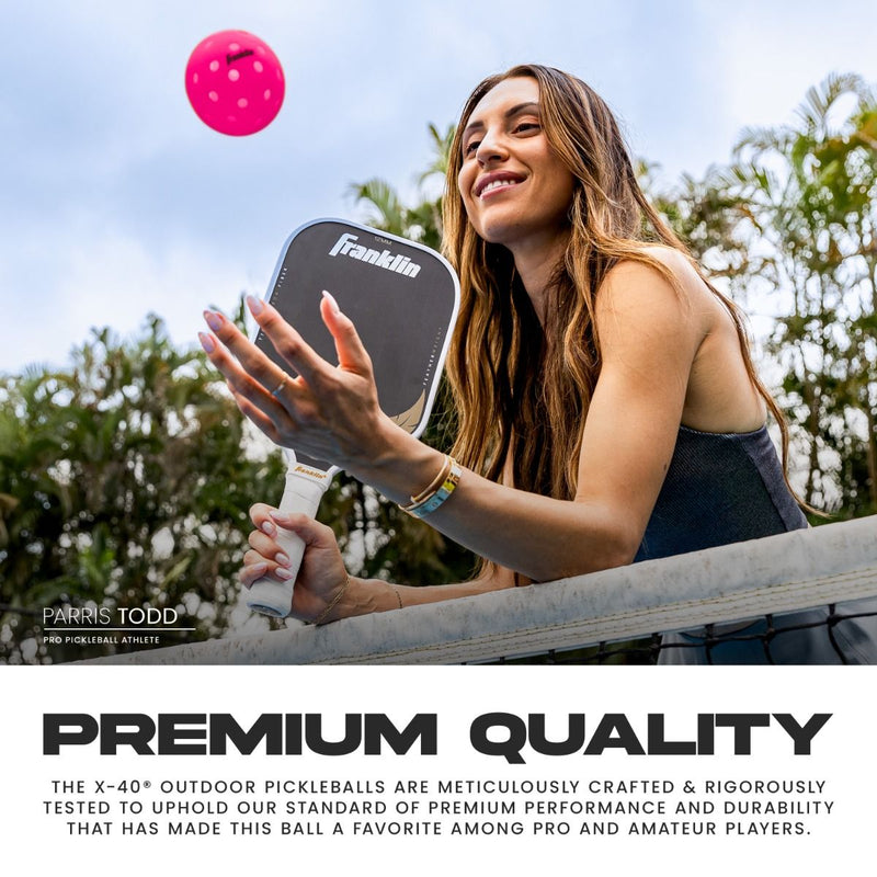 Franklin Pickleball X-40 Outdoor Ball - 3 Pack Pink