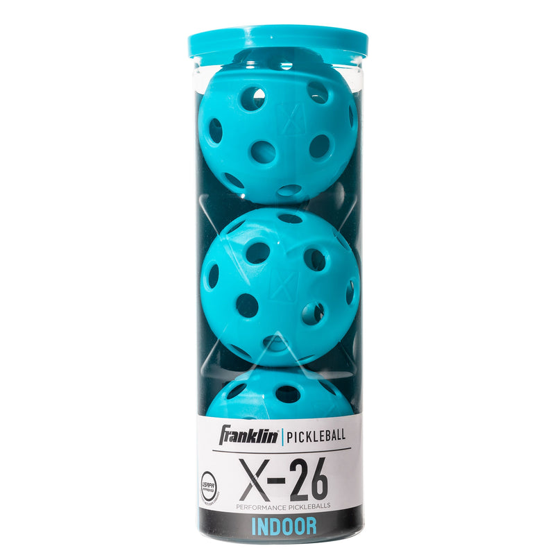 Franklin Pickleball X-26 Indoor Ball - 3 Pack Blue