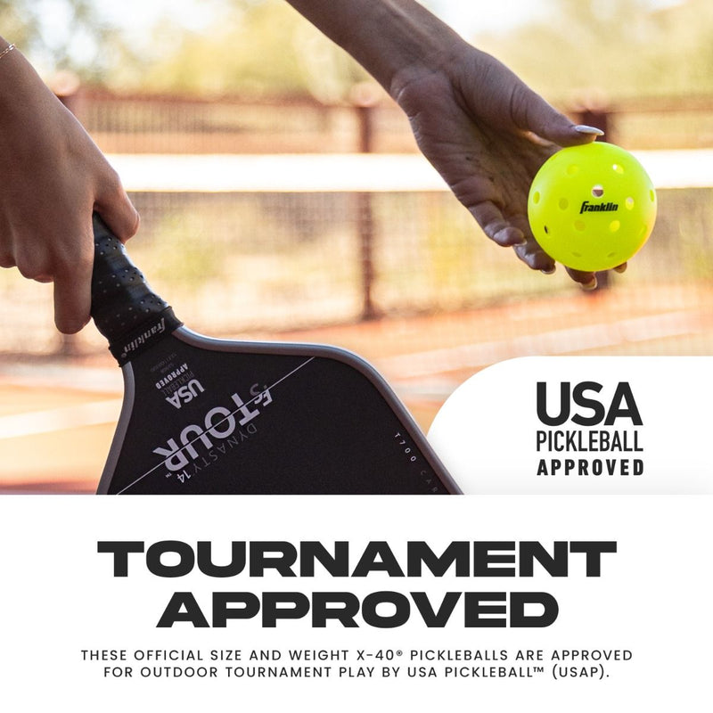 Franklin Pickleball X-40 Outdoor Ball - 100 Pack Lava