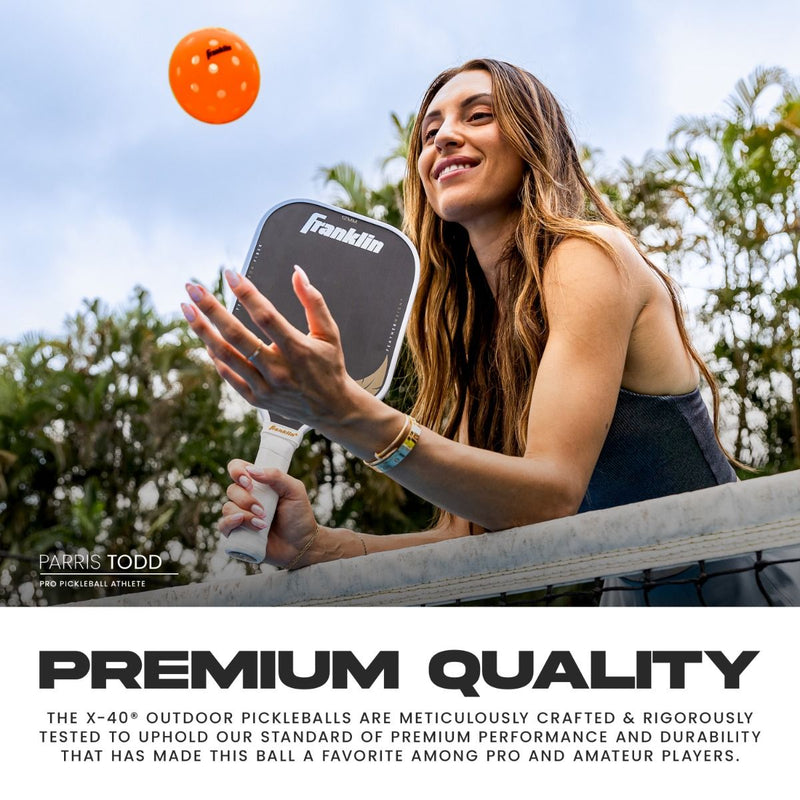 Franklin Pickleball X-40 Outdoor Ball - 100 Pack Lava