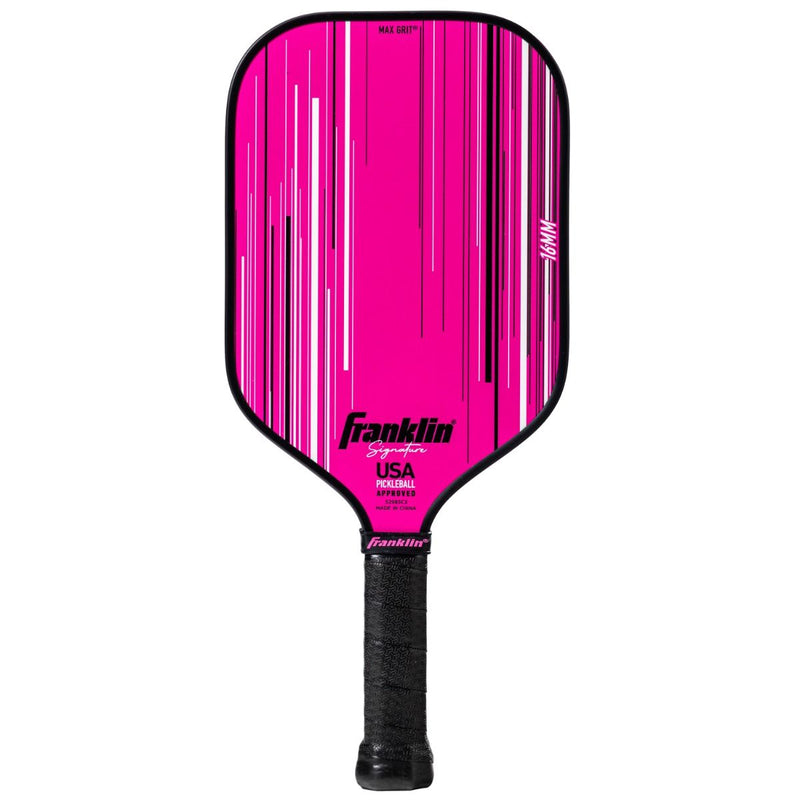 Pink pickleball paddle with Franklin Sports logo on a white background