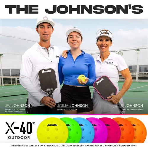 Franklin Pickleball X-40 Outdoor Ball - 3 Pack Purple