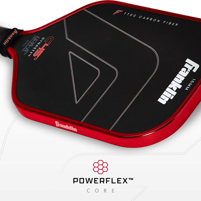 Franklin C45° Carbon Fiber Dynasty Series 16mm Pickleball Paddle - Red