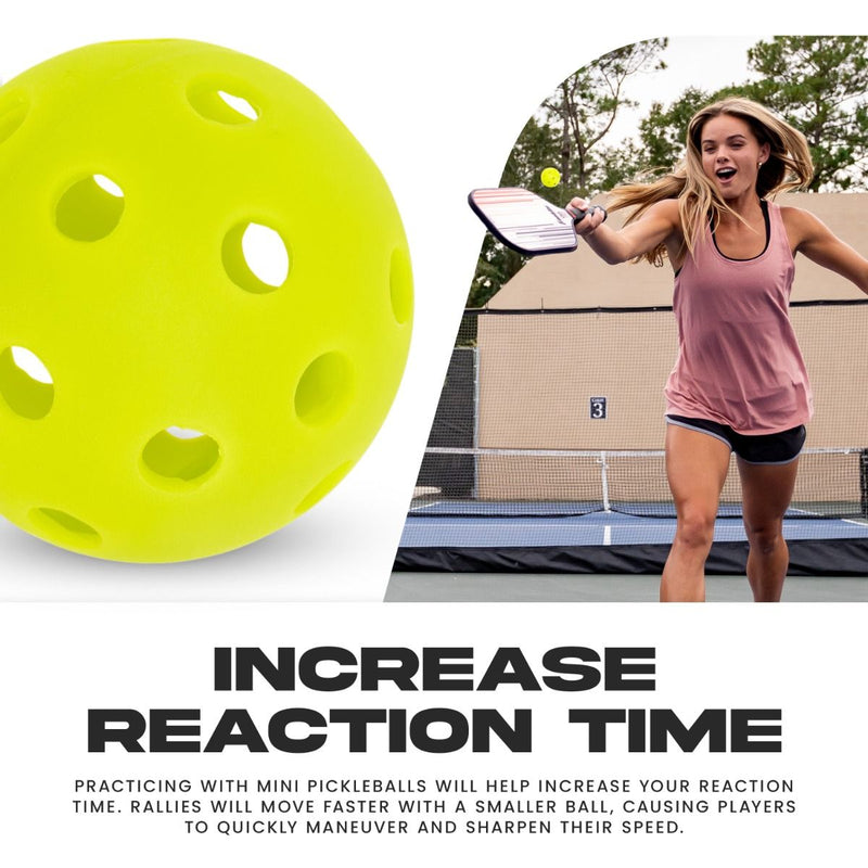 Franklin Mini Training Pickleballs - 12 Pack Optic Yellow