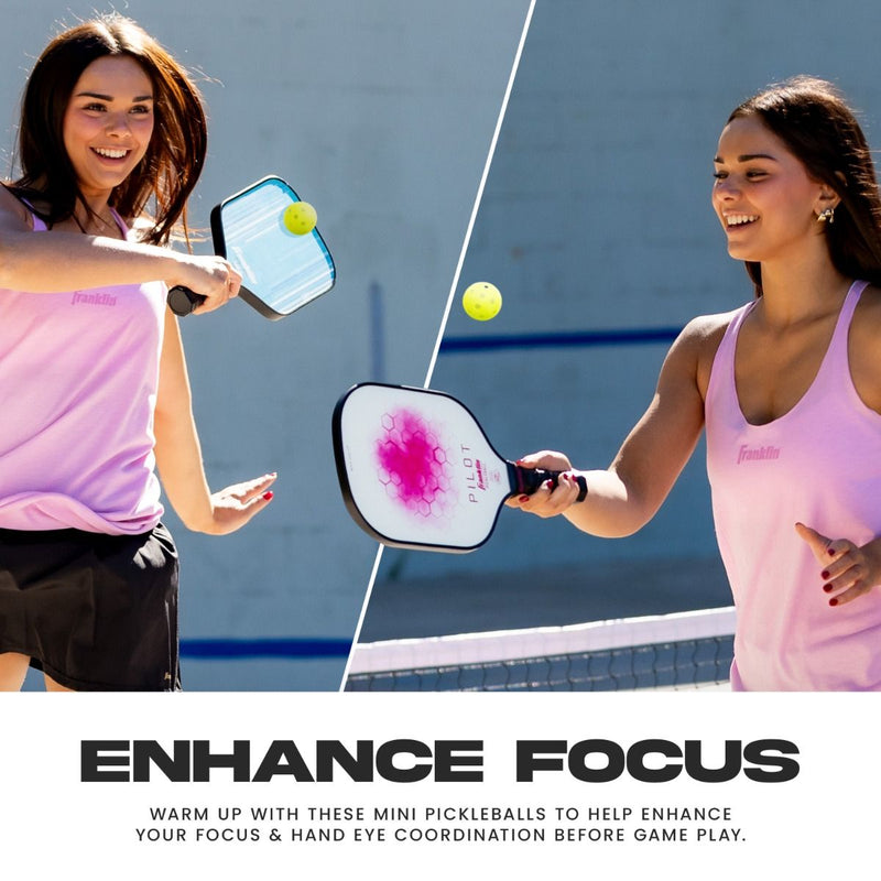 Franklin Mini Training Pickleballs - 12 Pack Optic Yellow
