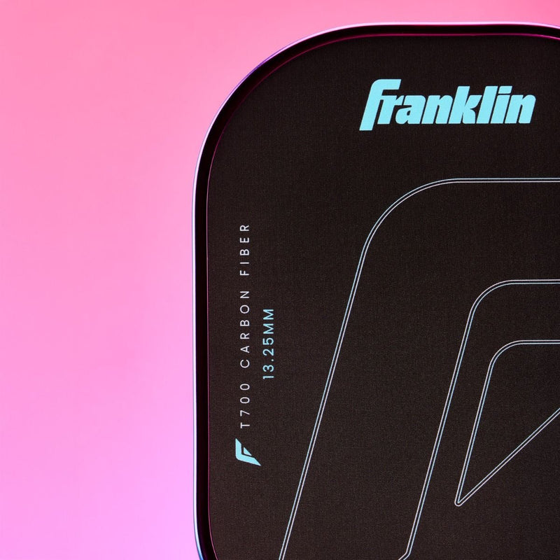 Franklin C45° Carbon Parris Todd Series 13.25mm Pickleball Paddle - Hot Pink/Surf Blue