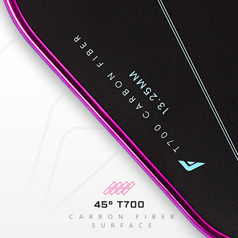 Franklin C45° Carbon Parris Todd Series 13.25mm Pickleball Paddle - Hot Pink/Surf Blue