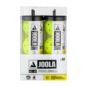 Pack of Joola HC-40 pickleball balls in clear packaging on a white background