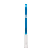 Blue and white baton with a visible brand logo on a white background