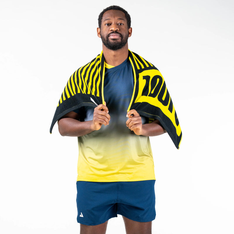 Joola Large Wordmark Towel - Black/Joola Yellow