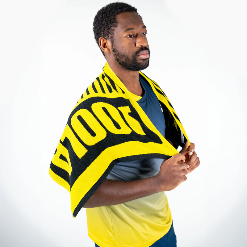 Joola Large Wordmark Towel - Black/Joola Yellow