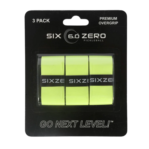 Pack of SIXZE ZERO pickleball overgrips with branding on a white background